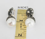 Earrings White lab pearl Sterling Silver 925