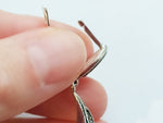 Leaf earrings Leaves 925 SILVER 925 marcasite