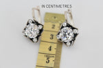 Wedding ring 925 Silver white zircon crystal diamond shape