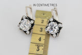 Wedding ring 925 Silver white zircon crystal diamond shape