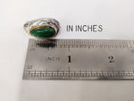 Gold and silver 925 SET earrings and Ring Malachite gemstone