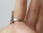 Leaf ring 925 SILVER Marcasite