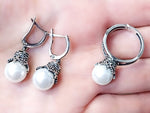 White pearl ring Silver 925