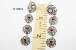 Silver 925 SET long earrings and ring SILVER 925 zircon red stone Flowers