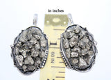 Druse jewelry RING silver 925 Pirit gold colored Natural Gemstones