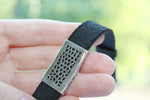 Genuine leather black bracelet with Silver cross 925 Armenian