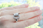 Women Jewelry set 925 Silver ring and earrings