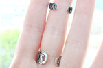 Double ring silver 925 black onyx Designer jewels spring Adjustable
