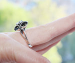 Very long earrings SILVER 925 white zircon stones jewelry