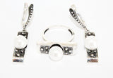White pearl ring SILVER 925 Modern Woman rings Sterling 925