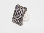 Silver 925 set Purple and white zircon stones