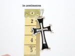 Armenian jewelry Cross Silver 925 with black enamel