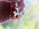 Armenian jewelry Cross Silver 925 with black enamel