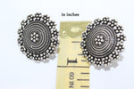 Armenian jewelry set Silver 925 Round earrings with English lock and adjustable ring