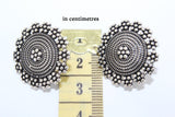 Armenian jewelry set Silver 925 Round earrings with English lock and adjustable ring