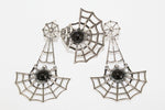 Spider web big ring Silver 925 Black onyx