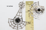 Spider web big ring Silver 925 Black onyx
