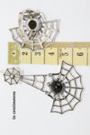 Spider web big ring Silver 925 Black onyx