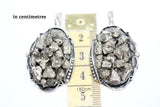 Druse jewelry RING silver 925 Pirit gold colored Natural Gemstones