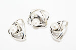 White pearl set 925 Earrings and ring Silver small white pearls jewelry