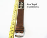 Armenian jewelry Genuine leather men bracelet with Silver cross 925