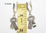 Women Jewelry set 925 Silver ring and earrings