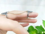 Double ring SILVER 925 rings Adjustable Armenian jewelry