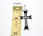 Armenian jewelry Cross Silver 925 with black enamel