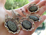 Silver Big Earrings Golden pirit Gold plated jewelry yellow
