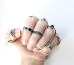 SILVER 925 double rings adjustable CHOOSE