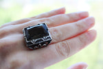 Set SILVER 925 Earrings and ring Quartz brown