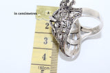 Spider web RING Silver 925 Marcasite