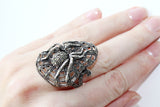 Spider web RING Silver 925 Marcasite
