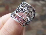 Armenian alphabet ring Silver 925 rings with letters Sterling handmade jewelry