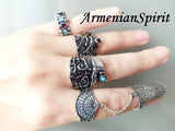 Gothic double rings SILVER 925