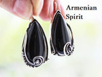 Black onyx Earrings Sterling Silver 925 gemstone