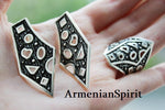 Earrings black Sterling Silver 925