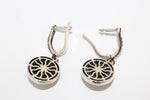 Small jewelry SET silver 925 with lab citrine stones greenish yellow