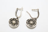Small jewelry SET silver 925 with lab citrine stones greenish yellow
