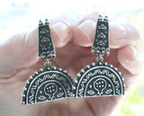 Jewelry set Earrings Ring Oxidized Silver 925 Pomegranate