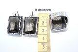 Set SILVER 925 Earrings and ring Quartz brown