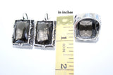 Set SILVER 925 Earrings and ring Quartz brown