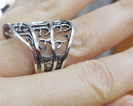 Armenian alphabet ring Silver 925 rings with letters Sterling handmade jewelry