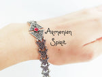 Garnet bracelet Armenian jewelry Sterling SILVER 925 Taraz jewelry Ethnic