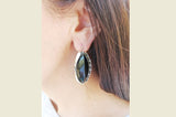 Earrings Armenian jewelry Silver 925 and black onyx One of a kind