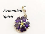 Forget me not Silver 925 Pendant Small Tiny charm Violet flower Anmoruk