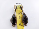 Earrings Black jewelry STERLING SILVER 925
