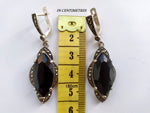 Earrings Black jewelry STERLING SILVER 925