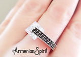 Small ring white Silver 925 Marcasite jewelry Minimalist