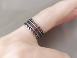Band ring adjustable SILVER 925 Simple design rings for women and men
